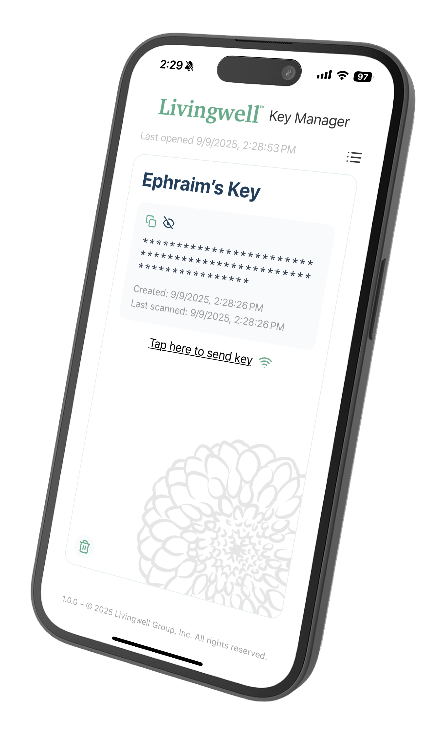 Livingwell Key Manager App